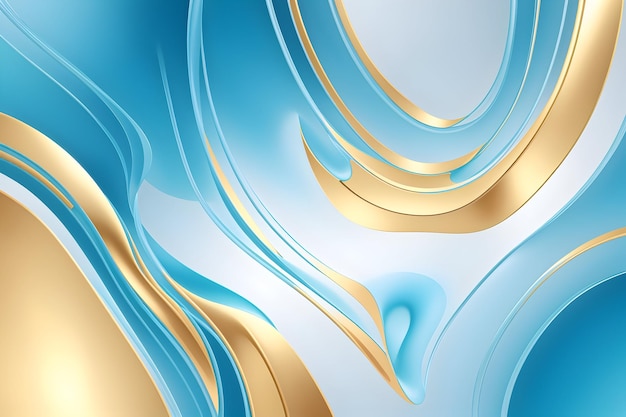 Vector liquid abstract moderno de fondo azul claro generado por Ai