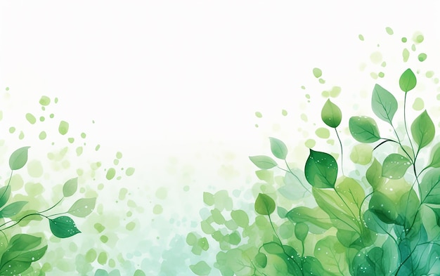 Vector livre Abstracto Elementos de folha Aquarela verde