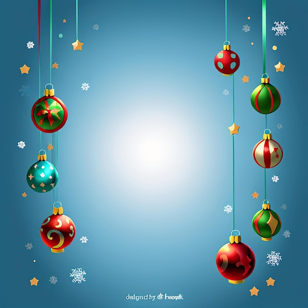 Foto vector livre de fundo de natal com belos ornamentos