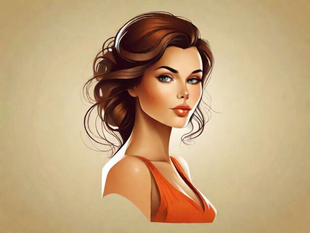 Foto vector livre retrato de mulher bonita isolamento