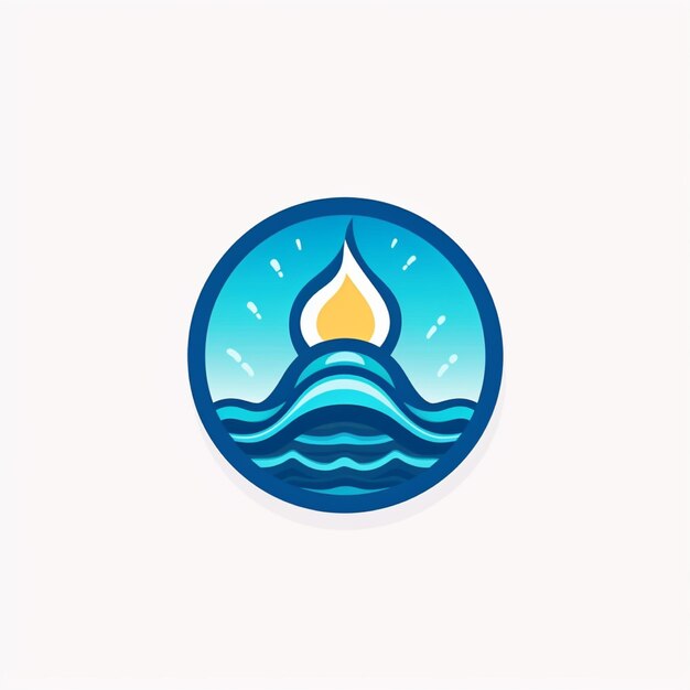 Foto vector de logotipo de agua de color plano