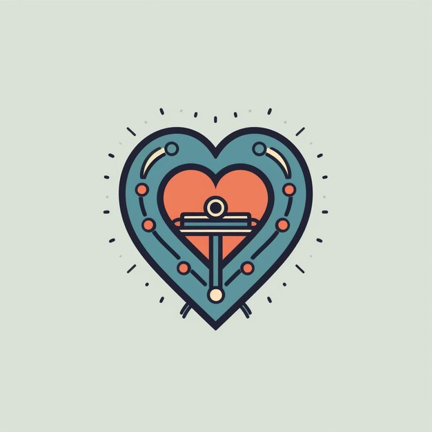 Foto vector de logotipo de amor de color plano