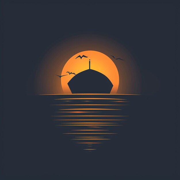 Vector del logotipo de un barco