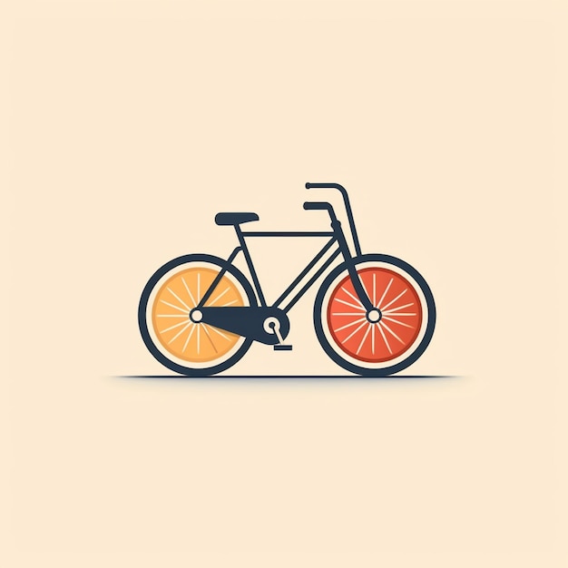 vector de logotipo de bicicleta de color plano