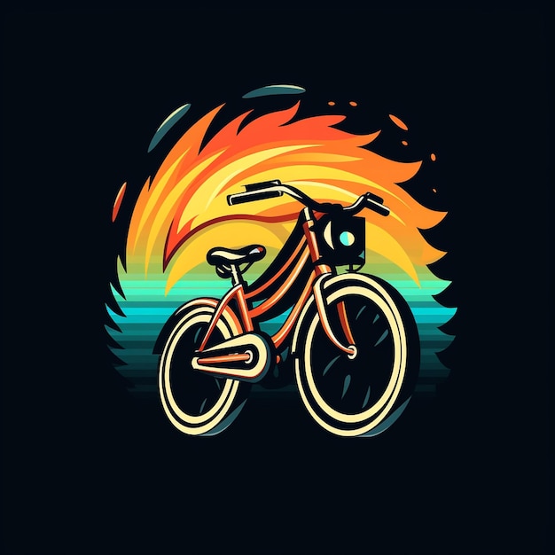 vector de logotipo de bicicleta