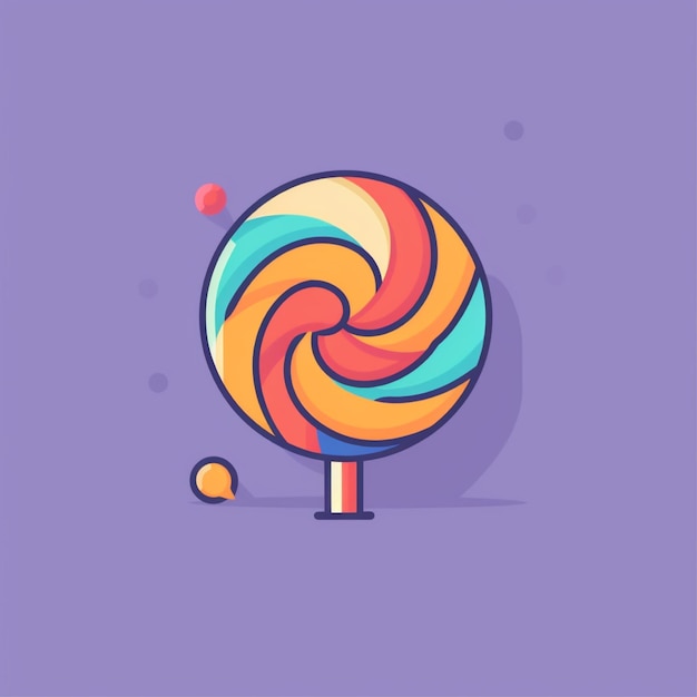 Foto vector de logotipo de caramelo de color plano