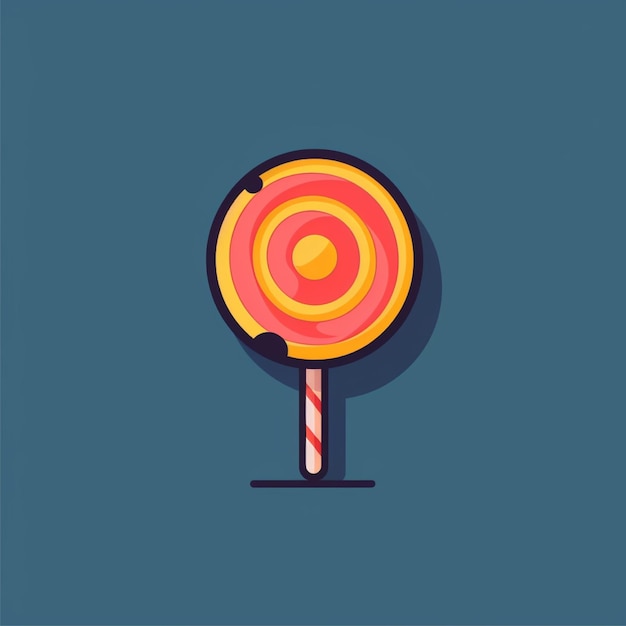Foto vector de logotipo de caramelo de color plano