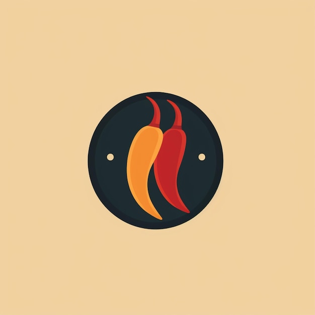 Vector de logotipo de chile de color plano
