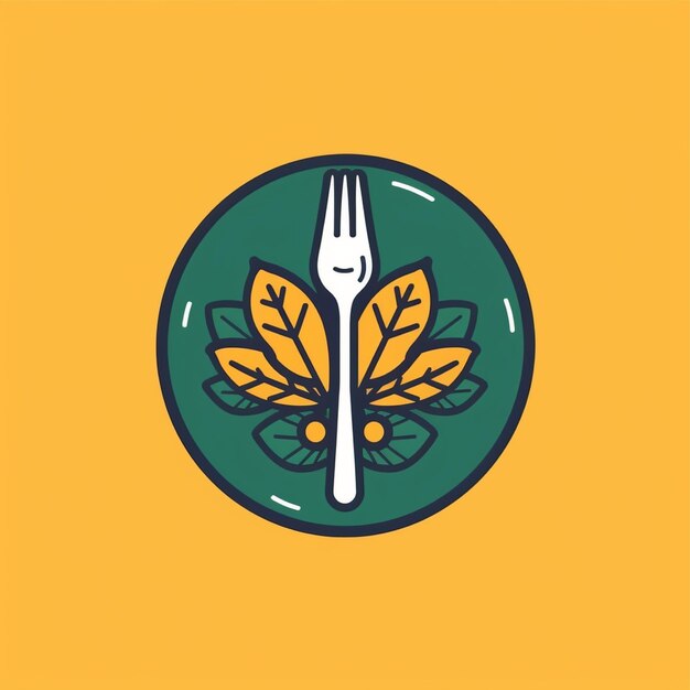 Vector de logotipo de comedor de color plano