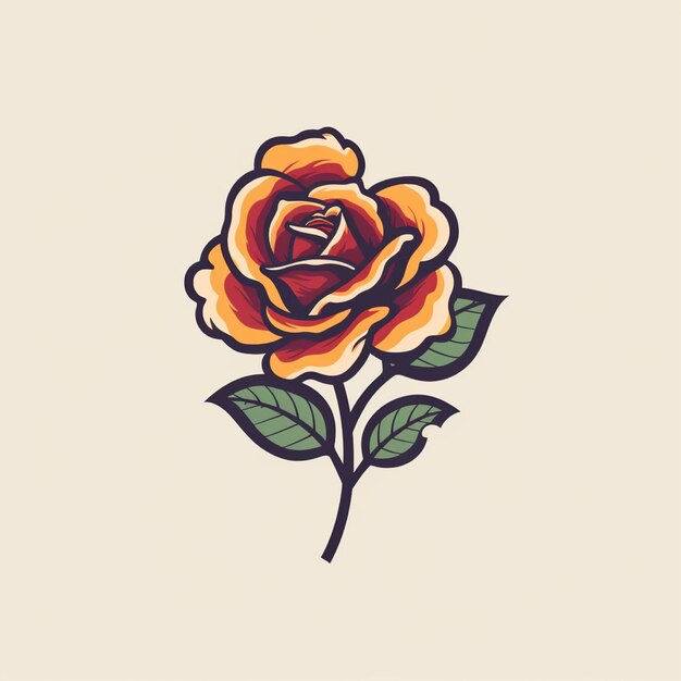 vector de logotipo de flor rosa de color plano