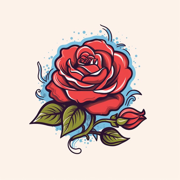 Foto vector de logotipo de flor rosa de color plano