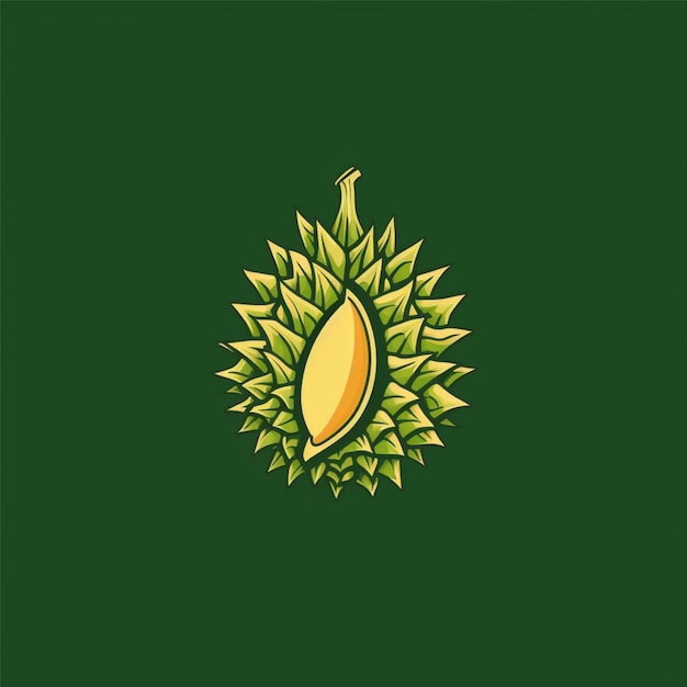 vector de logotipo de fruta durian de color plano