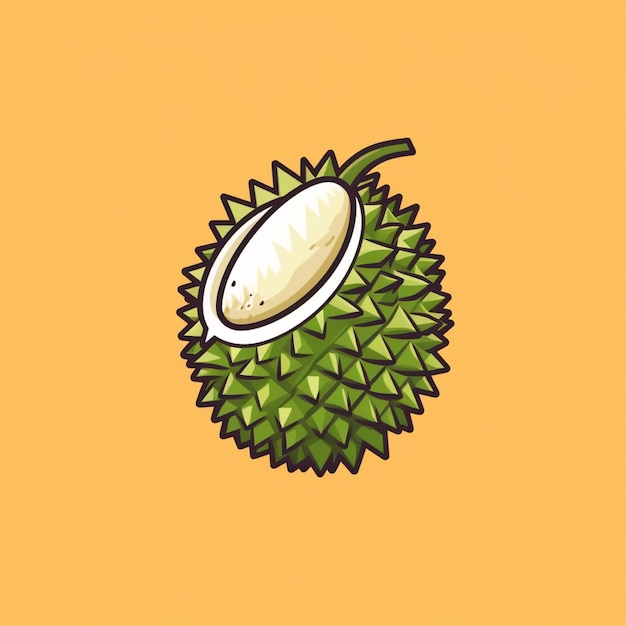 vector de logotipo de fruta durian de color plano