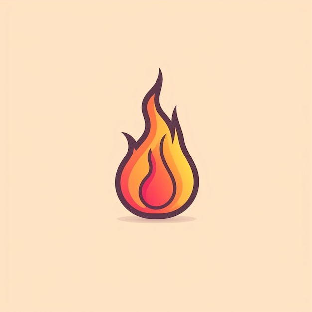 Vector de logotipo de fuego de color plano