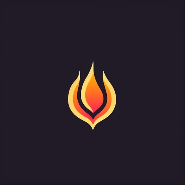 Vector de logotipo de fuego de color plano