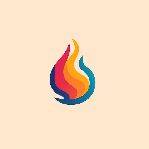 Vector de logotipo de fuego de color plano