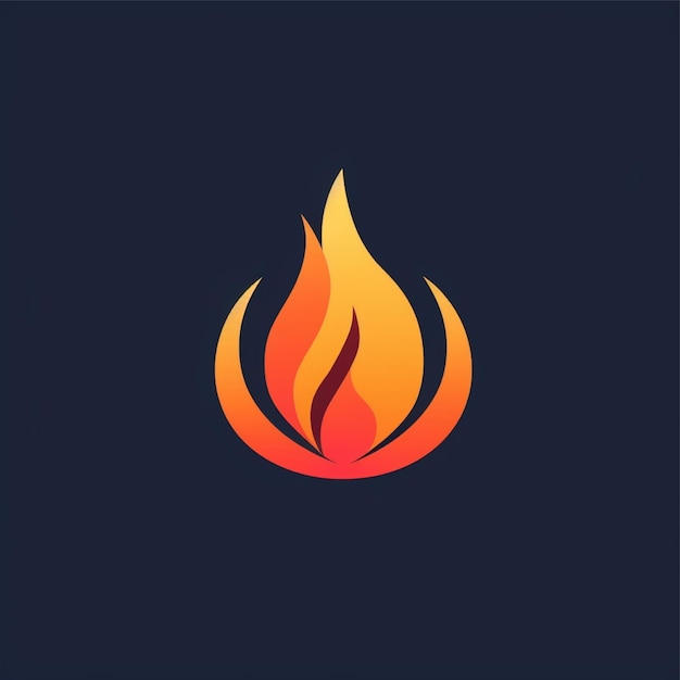 Vector de logotipo de fuego de color plano