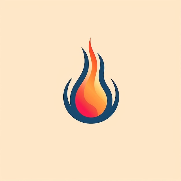 Vector de logotipo de fuego de color plano