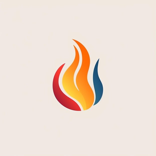 Foto vector de logotipo de fuego de color plano