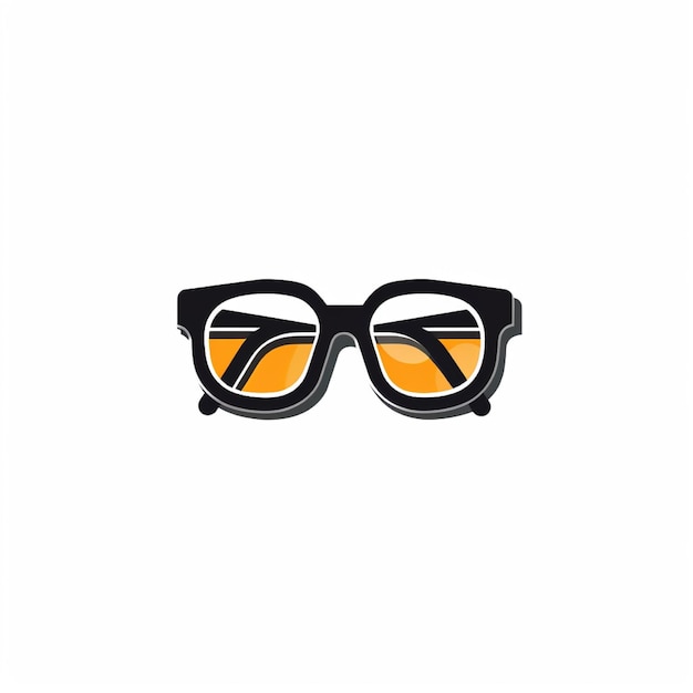 Vector de logotipo de gafas de color plano