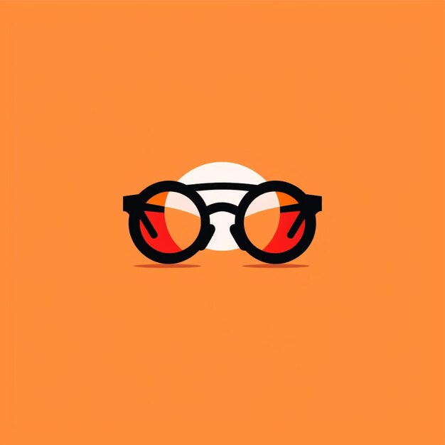 Foto vector de logotipo de gafas de color plano