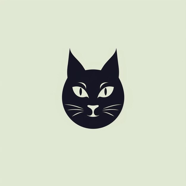 vector de logotipo de gato de color plano