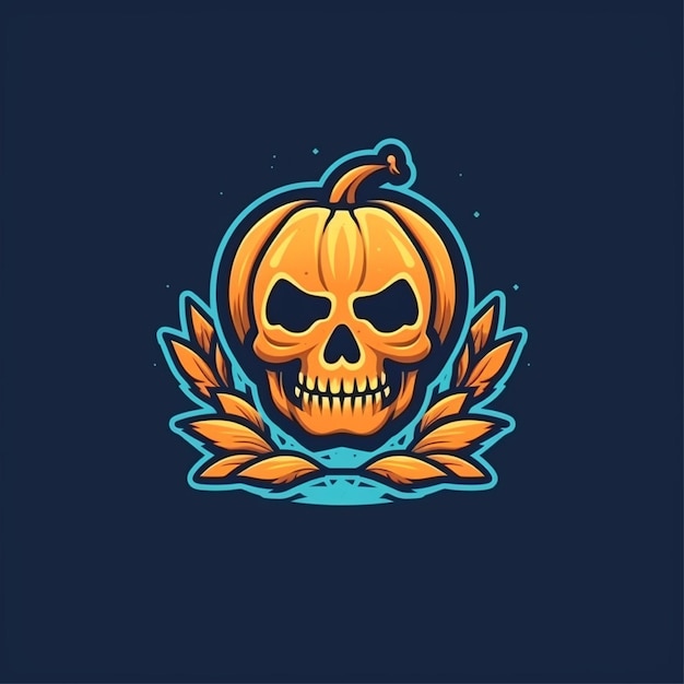 Vector de logotipo de halloween de color plano