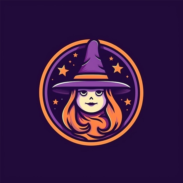 Vector de logotipo de halloween de color plano