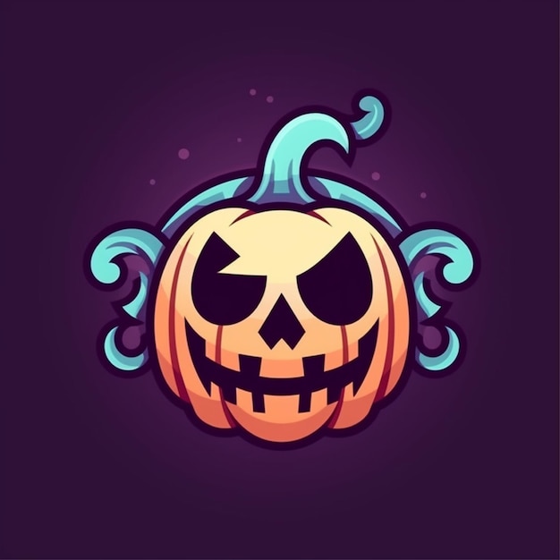 Vector de logotipo de halloween de color plano