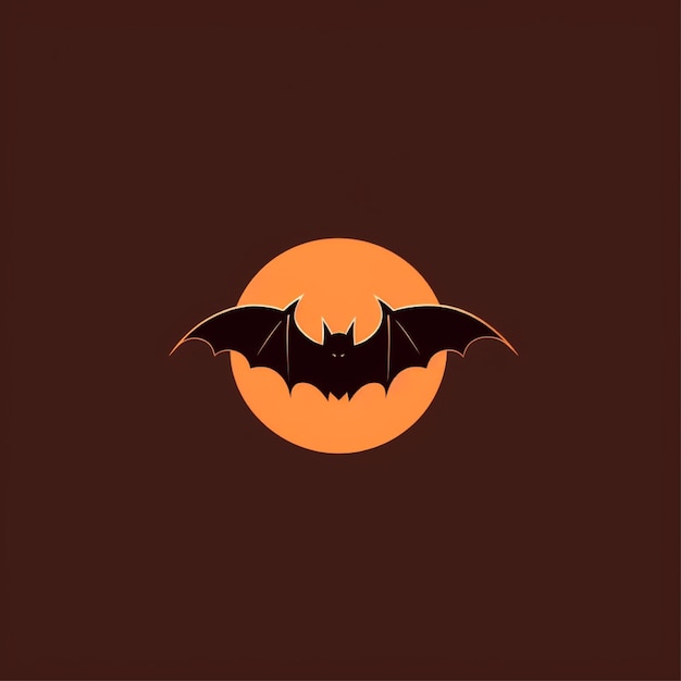 vector de logotipo de murciélago de color plano