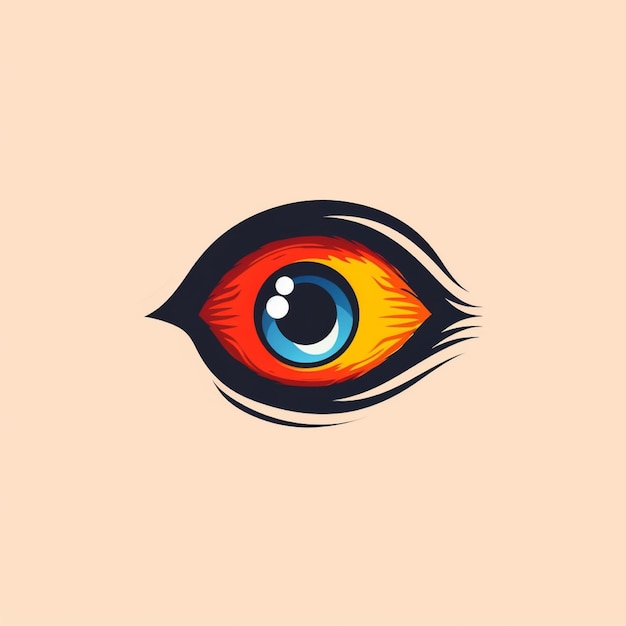 vector de logotipo de ojo de color plano