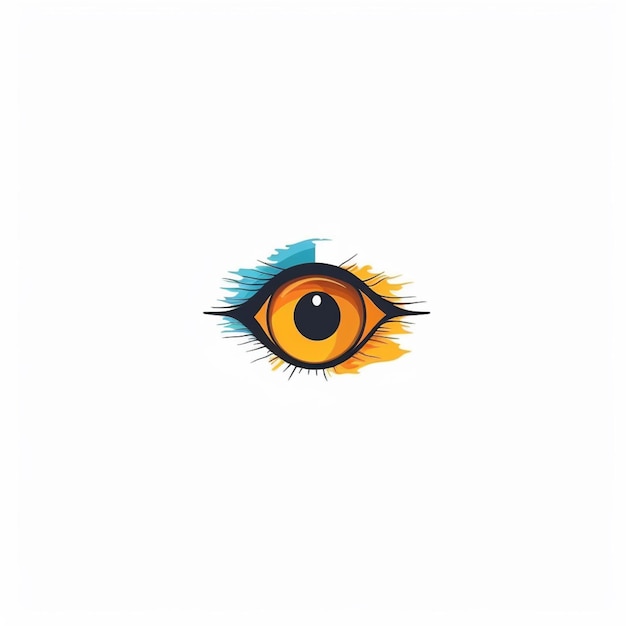 vector de logotipo de ojo de color plano