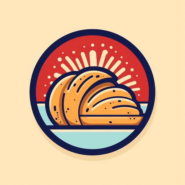 Foto vector de logotipo de panadería de color plano