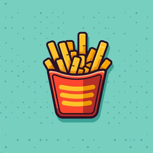 Vector de logotipo de patatas fritas de color plano