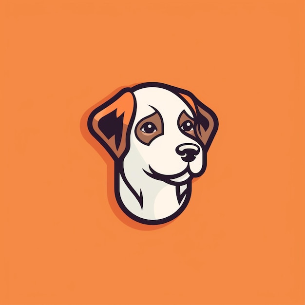 vector de logotipo de perro de color plano