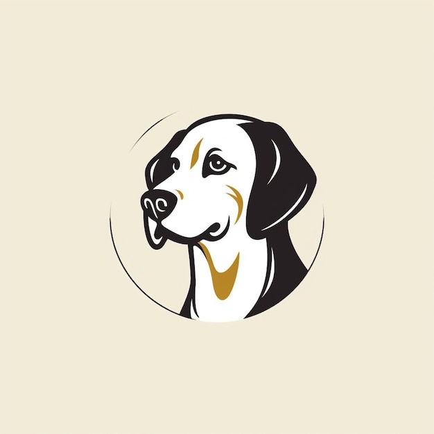 vector de logotipo de perro de color plano