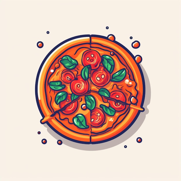 Vector del logotipo de la pizza de color plano