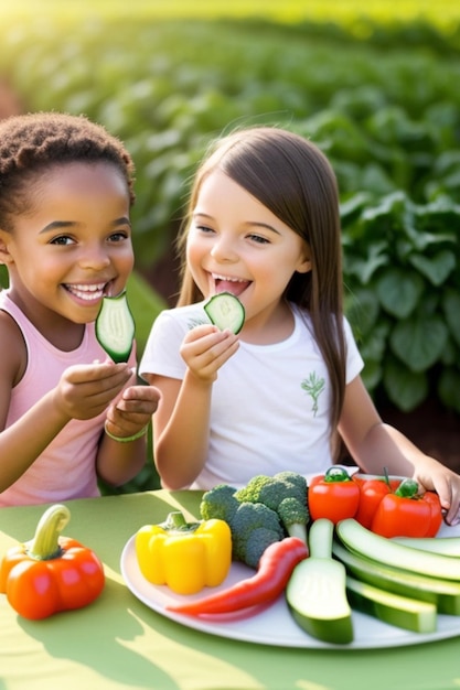 Foto vector mágico vibrante comida vegana verduras y productos hortícolas