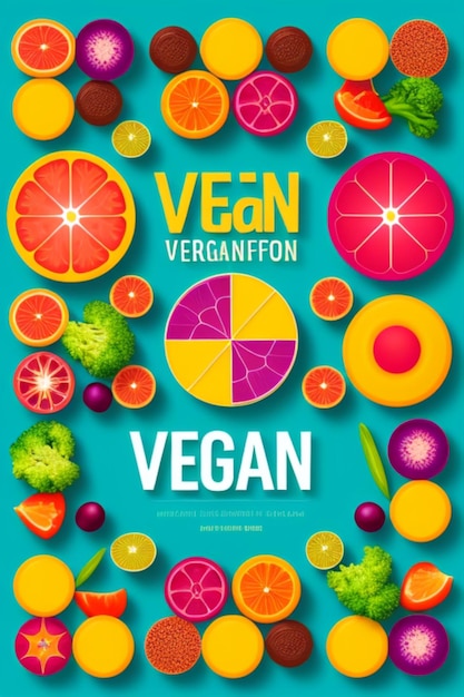 vector mágico vibrante comida vegana verduras y productos hortícolas