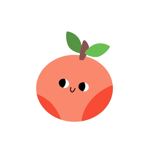 El vector de la manzana roja linda el icono de la manzanilla aislado en el estilo minimalista abstracto de moda blanco