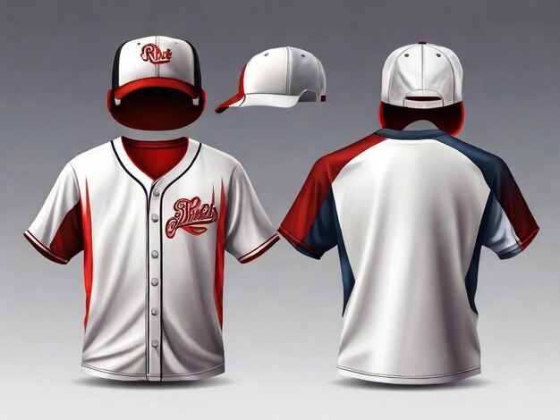 Vector de maqueta de plantilla para el uniforme de béisbol