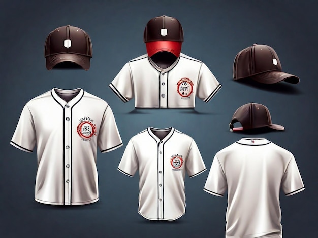 Vector de maqueta de plantilla para el uniforme de béisbol