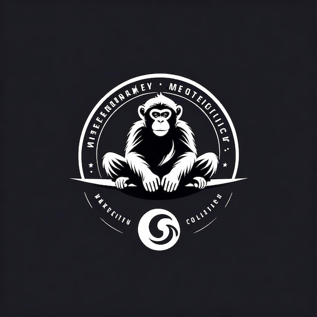 Foto vector monkey logo vector icon illustration design premium-vektoren