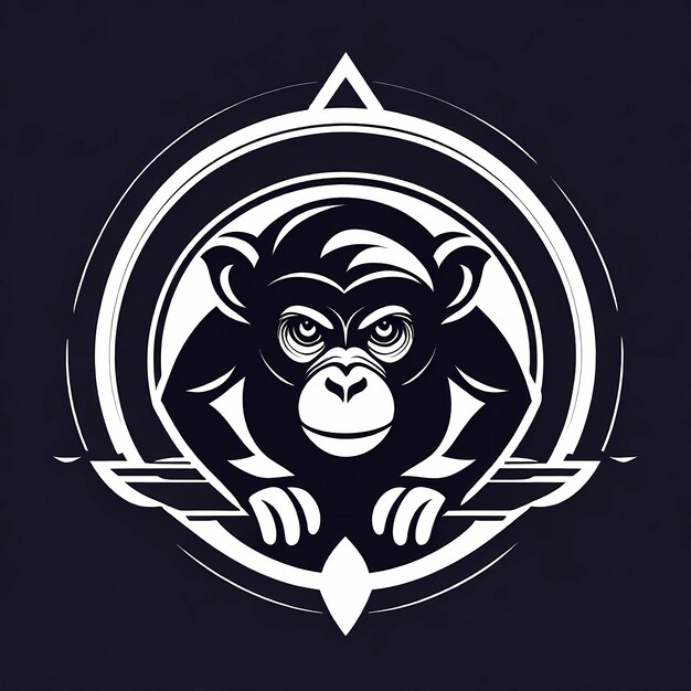 Foto vector monkey logo vector icon ilustração design vetores premium