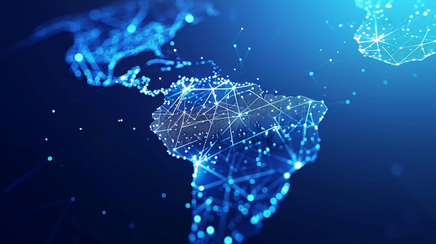 El vector del mundo digital de la red de IA