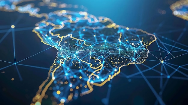 El vector del mundo digital de la red de IA