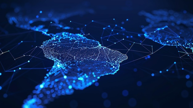 El vector del mundo digital de la red de IA