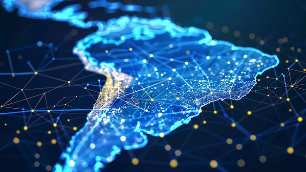El vector del mundo digital de la red de IA