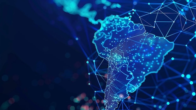 El vector del mundo digital de la red de IA
