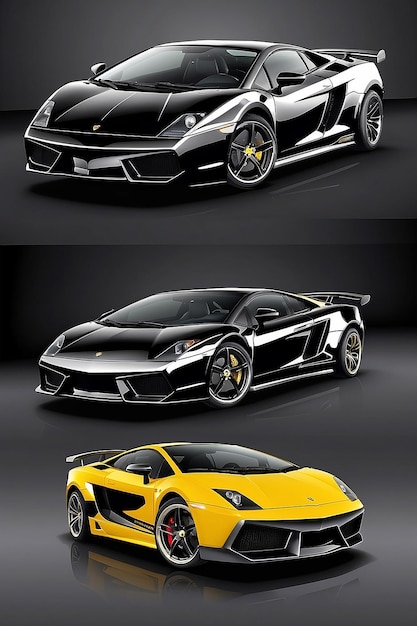 Foto vector muscle car lamborghini gallardo disponible en formato ai10 separado por grupos para una fácil edición